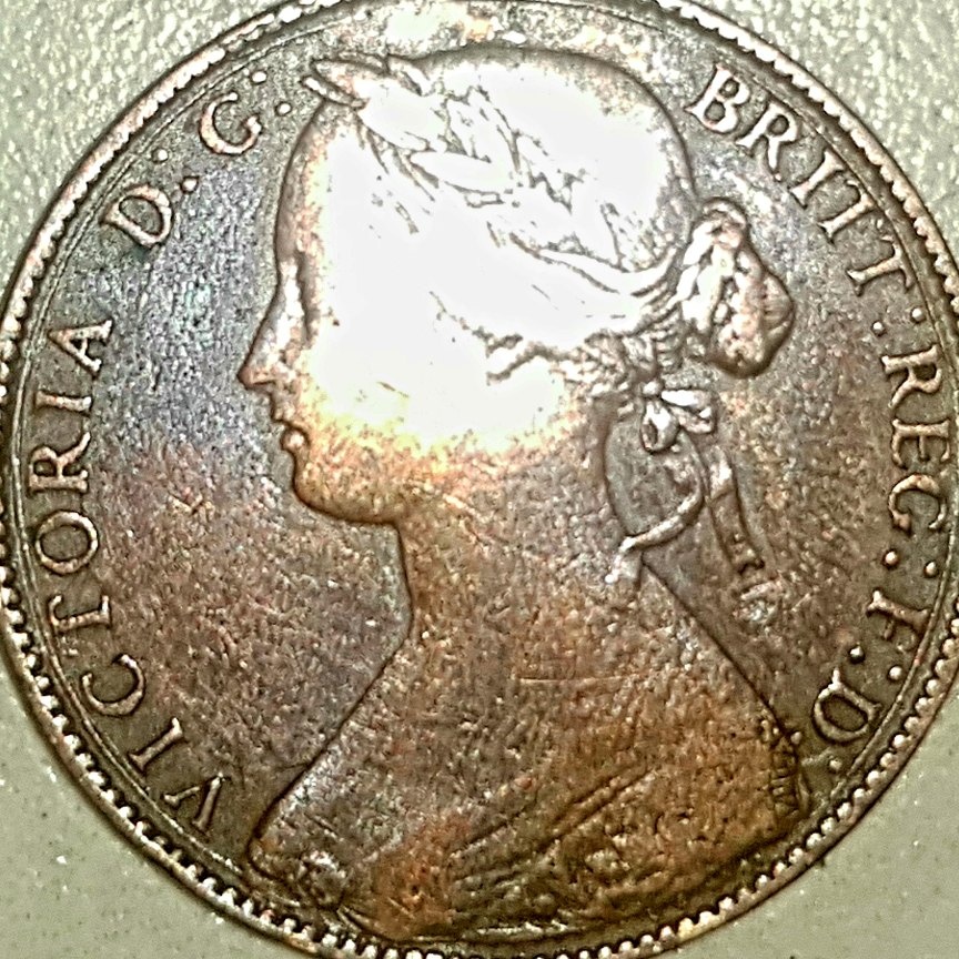 Half-Penny-Strike-Error-Or-Just-A-Old-Damaged-Coin